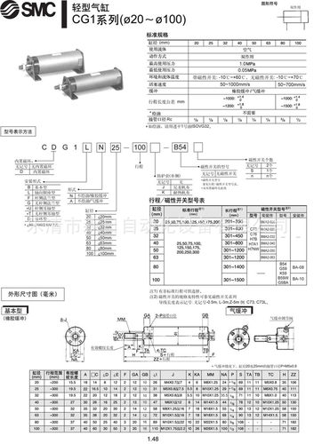 机械手侧姿引拔CG迷你气缸CDG1BN20-25/32*50/63-75X100/150/300Z