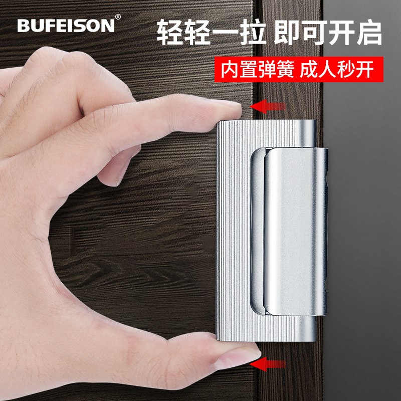 免打孔门锁扣卡扣室内防盗反锁门插销门扣门栓搭扣门插栓锁门神器