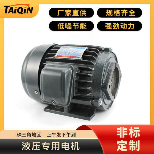 源头厂家现货液压站铜线电机0.75kw1HP三相异步电机液压动力单元
