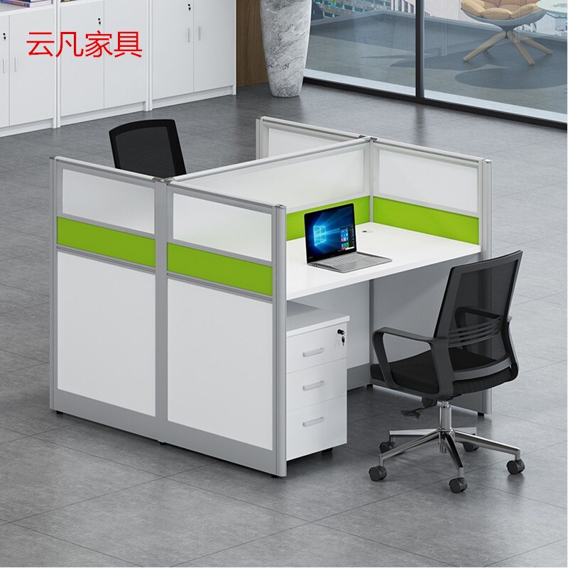 职员办公桌直条型屏风隔断卡位办公室桌组合屏风工位办公家具