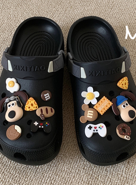 女士可爱百搭网红包头拖鞋EVA踩屎感创意夏季外穿新款洞洞鞋男ina