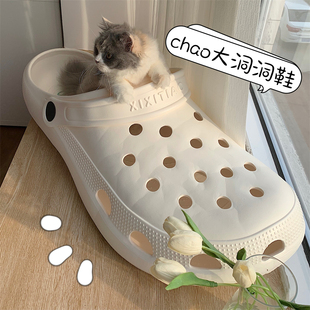 个性 搞怪海边可湿水玩具狗窝猫窝 大型洞洞鞋 夏天拍摄视频道具拖鞋