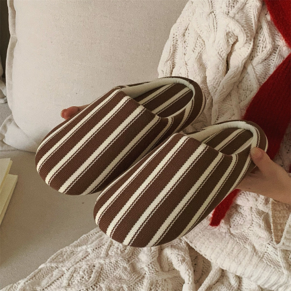 一字复古撞色条纹居家防滑春夏小众棉麻拖鞋男女空调房地板鞋情侣,女鞋,包头拖,淘宝优惠券,粉丝福利购,淘宝优惠卷