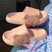 少女心粉色小熊软底拖鞋 男 女夏情侣居家卧室用防滑eva家用凉拖鞋