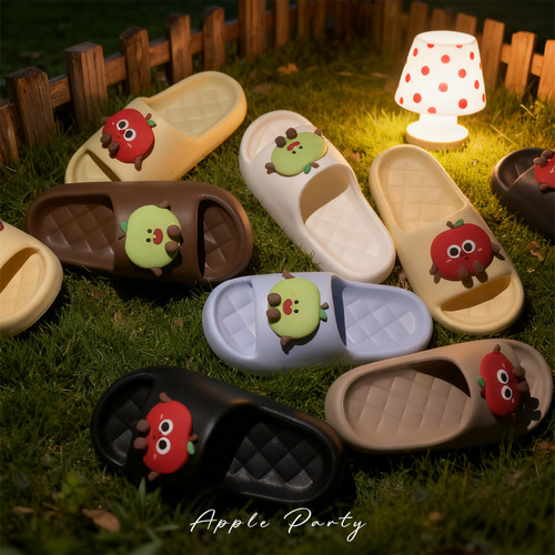 eva居家防滑可爱红苹果拖鞋男女