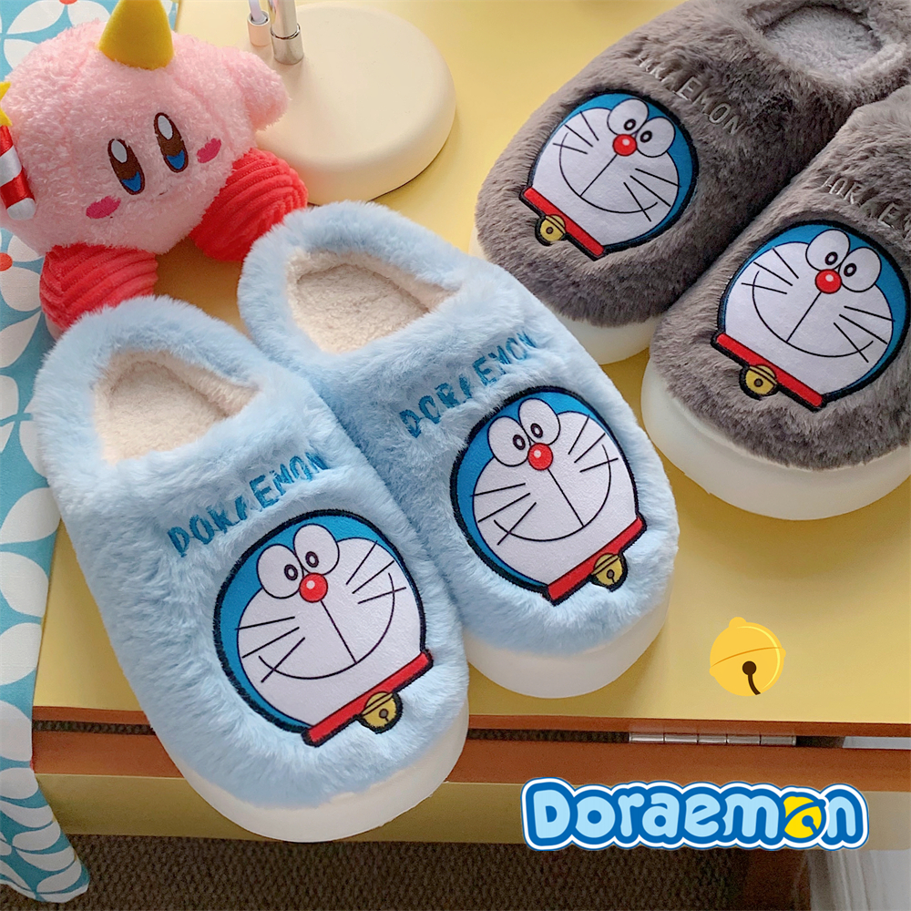 冬季哆啦A梦情侣保暖个性棉拖鞋