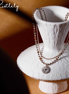 官旗大爆款【雏菊绽放】超能小太阳·Riotlily艾特里里双链条项链