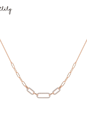 Riotlily/艾特里里时尚项链优雅玫金色925银圣诞女款礼物