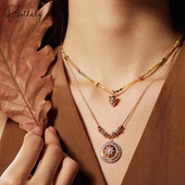 Riotlily 董璇同款 艾特里里北欧循迹项链虎眼石复古可调节