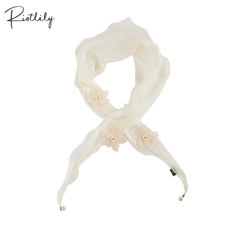 Riotlily/艾特里里蕾丝缀梦系列丝巾优雅送女友圣诞礼物