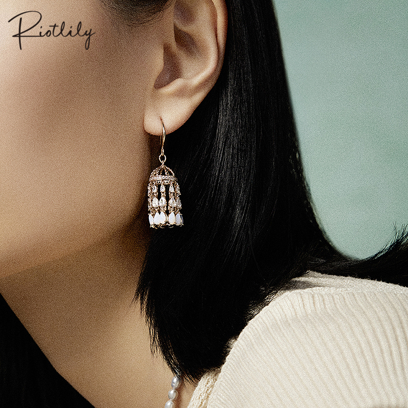 Riotlily/艾特里里山野花丛吊坠耳环简约清新2025新款圣诞送女友