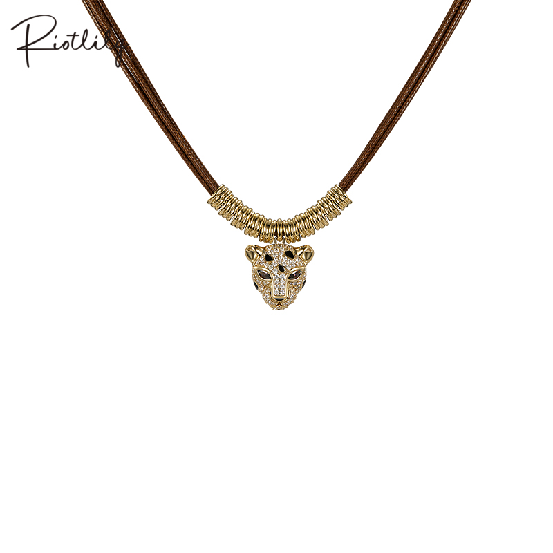 Riotlily/艾特里里金钱豹新年系列项链送女友礼物百搭款豹头复古