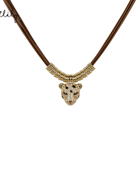 Riotlily/艾特里里金钱豹新年系列项链女款礼物百搭款豹头复古