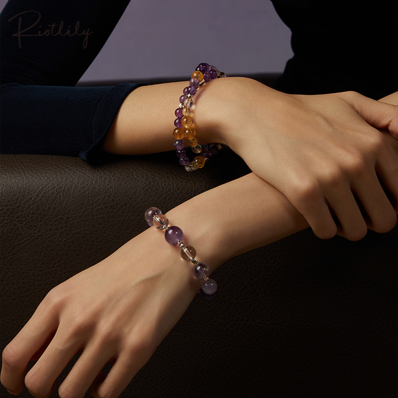 Riotlily艾特里里串珠紫水晶手链女款送女友圣诞礼物2025新款