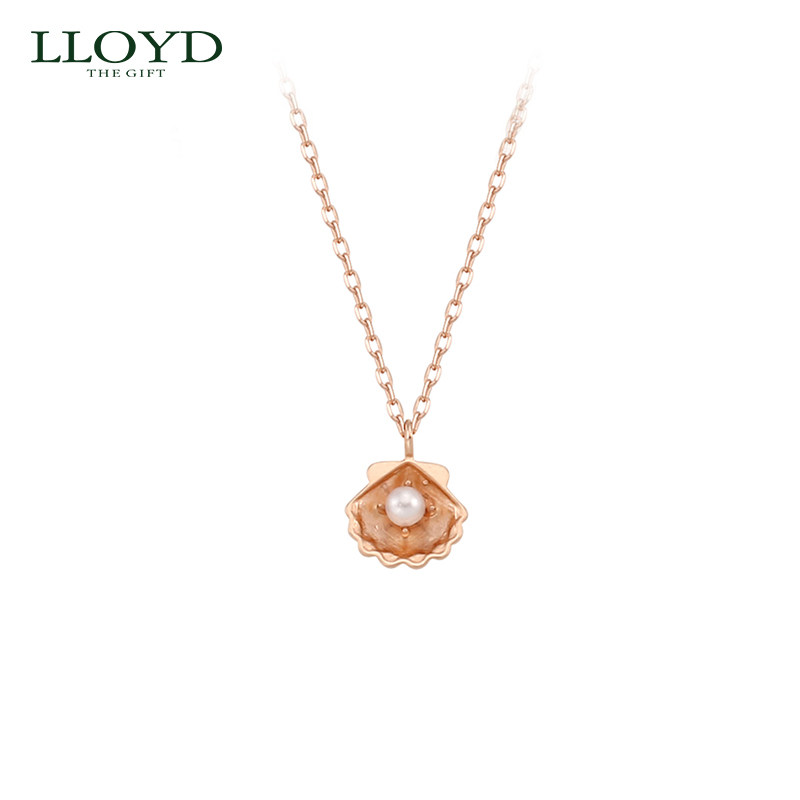 LLOYD洛雅蒂正品项链女 10k个性贝壳项链 简约小众设计气质锁骨链