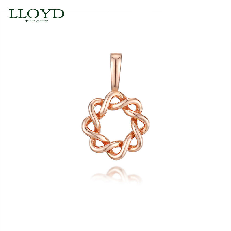 LLOYD洛雅蒂正品项链女 10K编制圆环吊坠 DIY自由搭配 时尚百搭