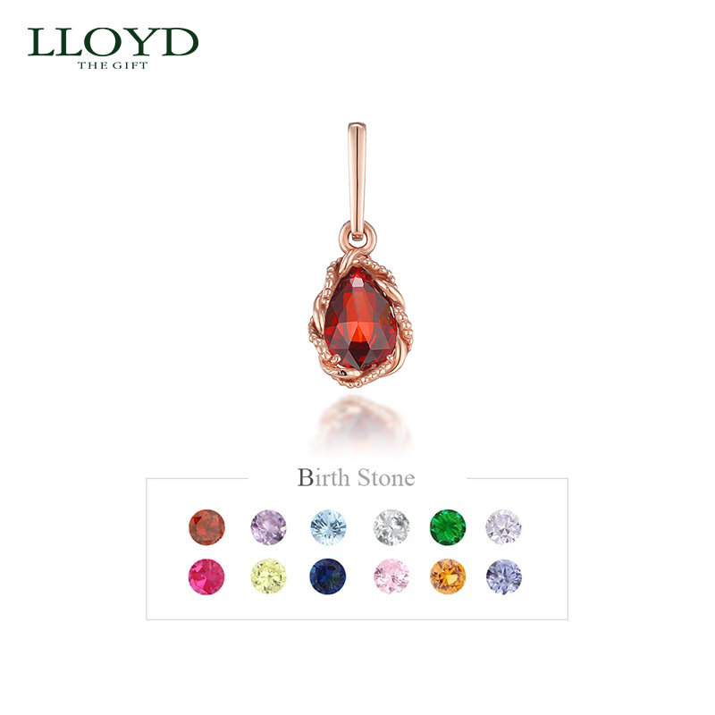 LLOYD洛雅蒂正品项链女 10K水滴吊坠诞生石 DIY自由搭配 时尚百搭