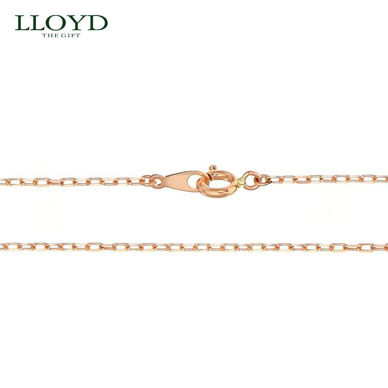 LLOYD洛雅蒂正品项链女 10K金素链无吊坠 韩国时尚品牌锁骨链