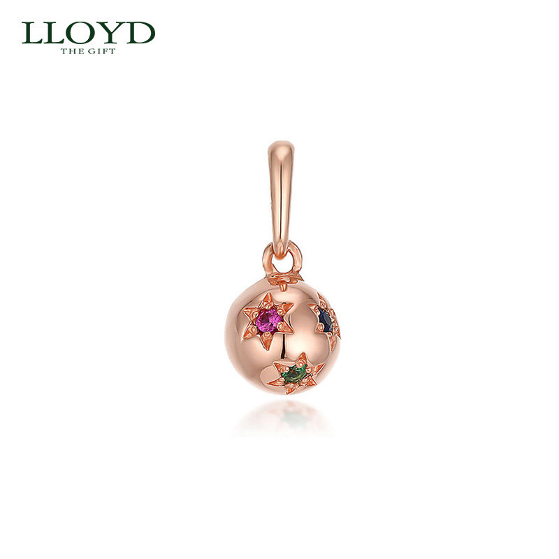 LLOYD洛雅蒂正品项链女 10K金星球吊坠 ins圣诞风 小众设计 简约