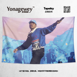 Chance The Rapper钱斯勒乔纳森嘻哈说唱周边背景布海报挂布挂毯