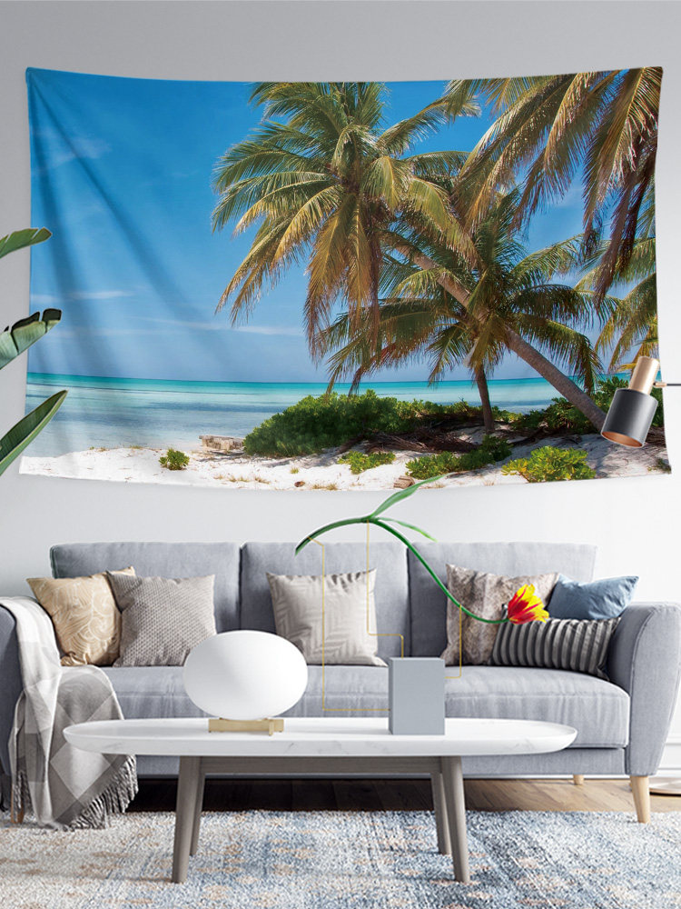 케이맨 제도 대서양 섬 인터넷 연예인 기숙사 침실 머리맡 벽 천으로 장식 배경 천 포스터 교수형 천 태피스트리