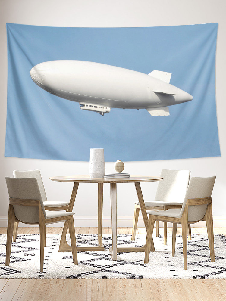 19 세기 복고풍 유럽과 미국의 비행선 비행선 주변 침실 기숙사 장식 포스터 배경 천으로 매달려 태피스트리
