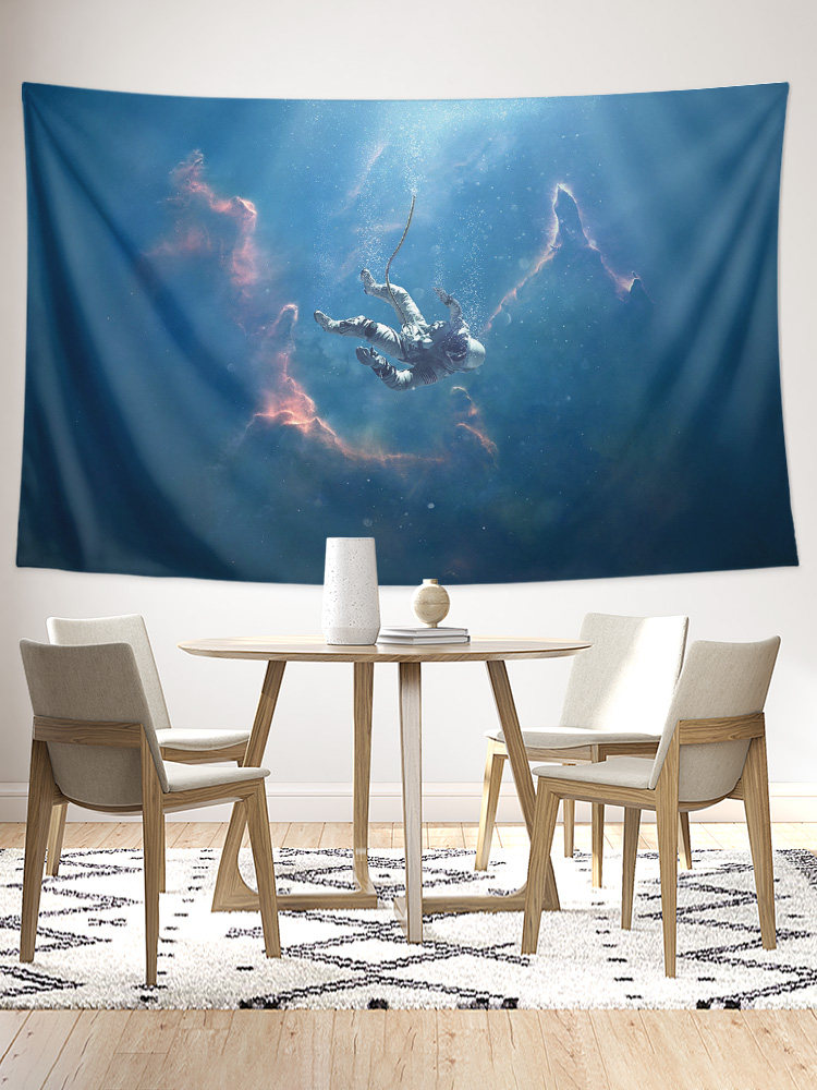 어린이 침실 장식 배경 천 포스터 매달려 천 태피스트리를 둘러싼 창조적 인 우주 비행사 공상 과학 우주 NASA 과학 및 교육
