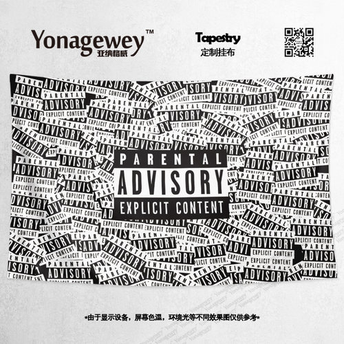 挂布ParentalAdvisory街头嘻哈