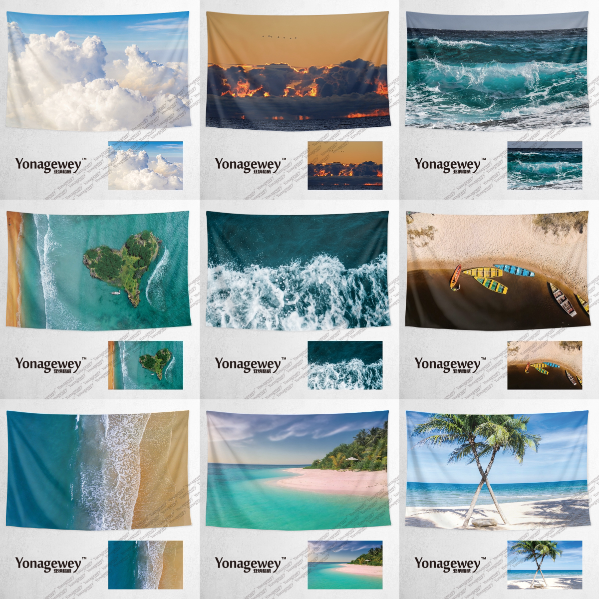 자연 경관 숲 식물 주변 장식 그림 배경 벽지 포스터 걸이 천 태피스트리 식탁보 맞춤형