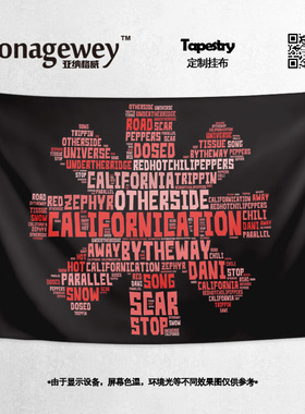 红辣椒乐队Red Hot Chili Peppers摇滚乐周边墙壁装饰背景布挂布