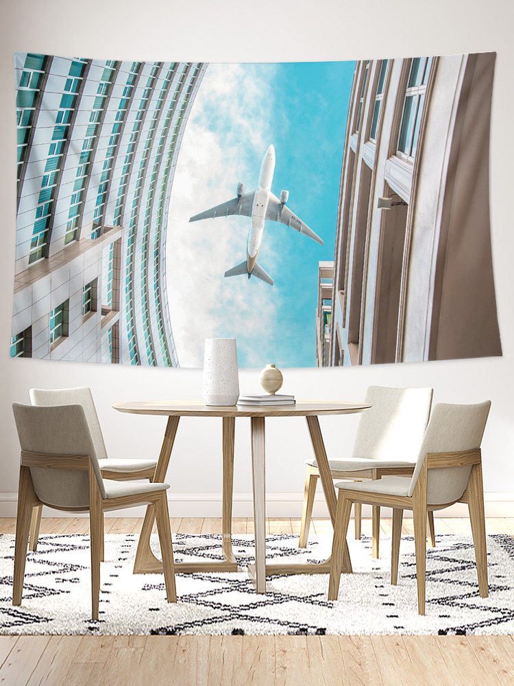 보잉 보잉 777 대형 항공기 주변 여행 B&B 호텔 장식 포스터 배경 벽 천 태피스트리 교수형 천