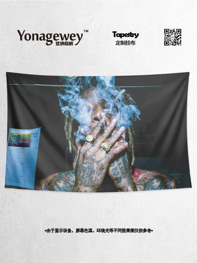 WIZ KHALIFA WIZ KHALIFA MA SHEN 힙합 주변 사진 포스터 배경 천으로 벽을 덮는 태피스트리