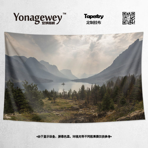 大自然森林日光大象装修背景布