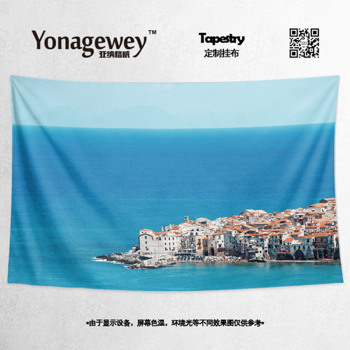 意大利地中海西西里岛海报墙布