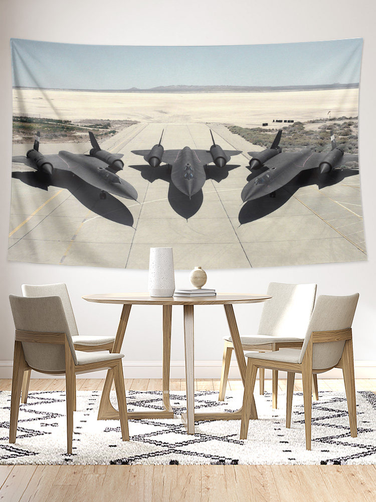 SR-71 블랙버드 정찰 항공기 A12 군사 팬 기숙사 침실 선물 장식 포스터 배경 천 태피스트리 교수형 천