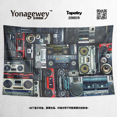 挂布复古收音机音响录音机周边
