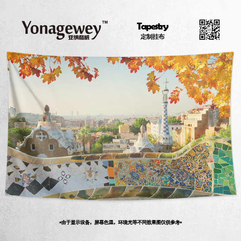 挂布巴塞罗那高迪现代主义建筑