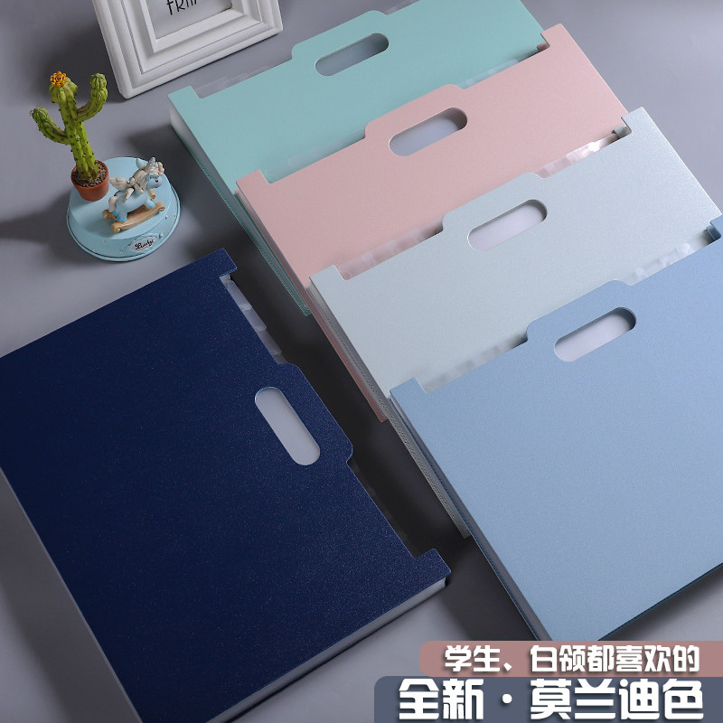 세로형 대용량 문서 수납 폴더 다층 세로형 시험지 수납 가방 학생 정보 수납 책 폴더 북 스탠드 A4 폴더 가로 세로 휴대용 아코디언 가방 사무용품
