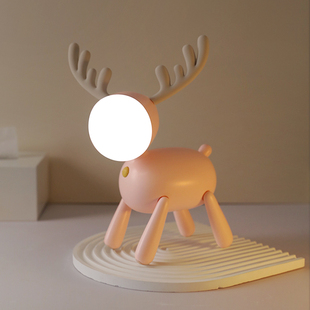 小夜灯卧室睡眠灯护眼儿童床头女生少女心小鹿夜间夜起迷你小台灯