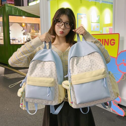少女感双肩包女小学初中生高中生可爱超轻书包大容量高颜值背包