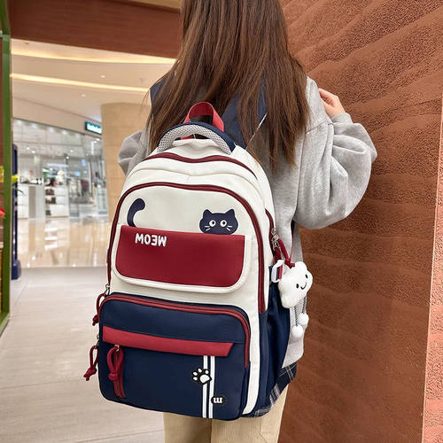 中学生高颜值书包初中生高中生大容量防水轻便护脊女生新款双肩包
