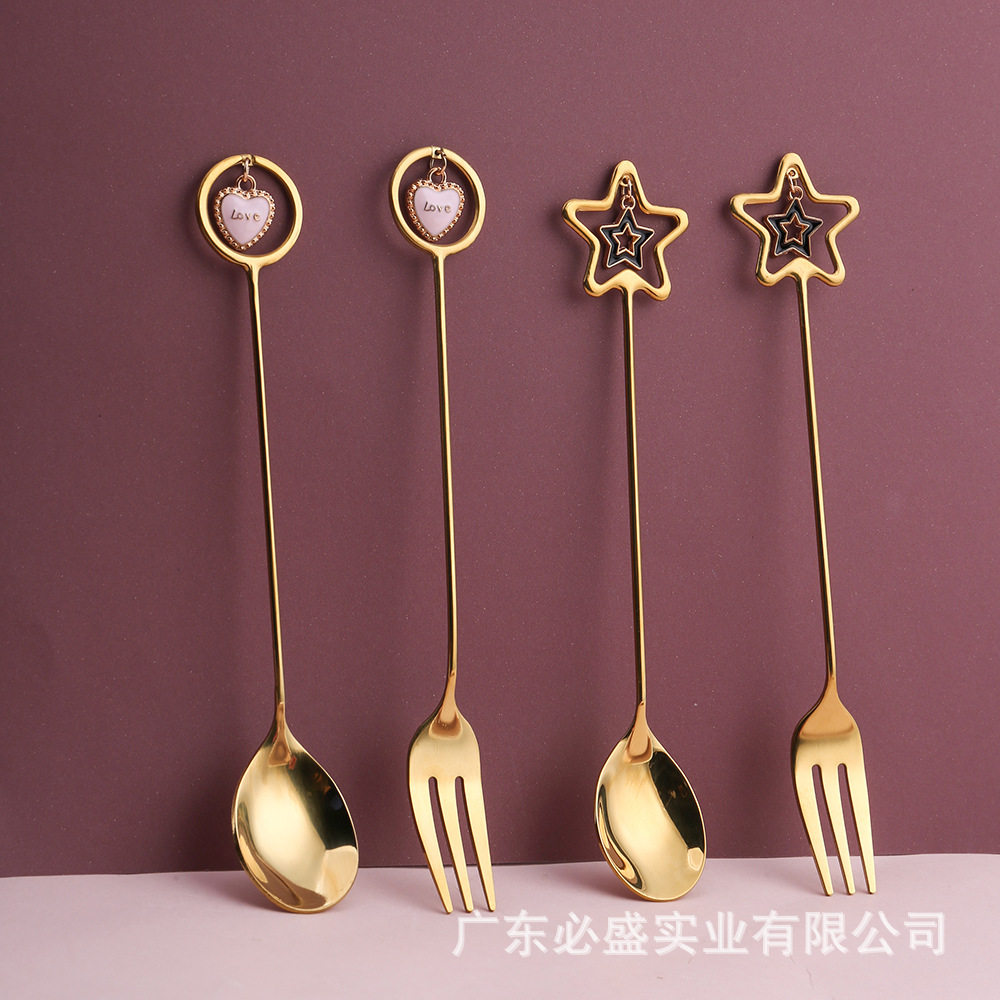 q creative pendant spoon 304 stainless steel stirring spoon