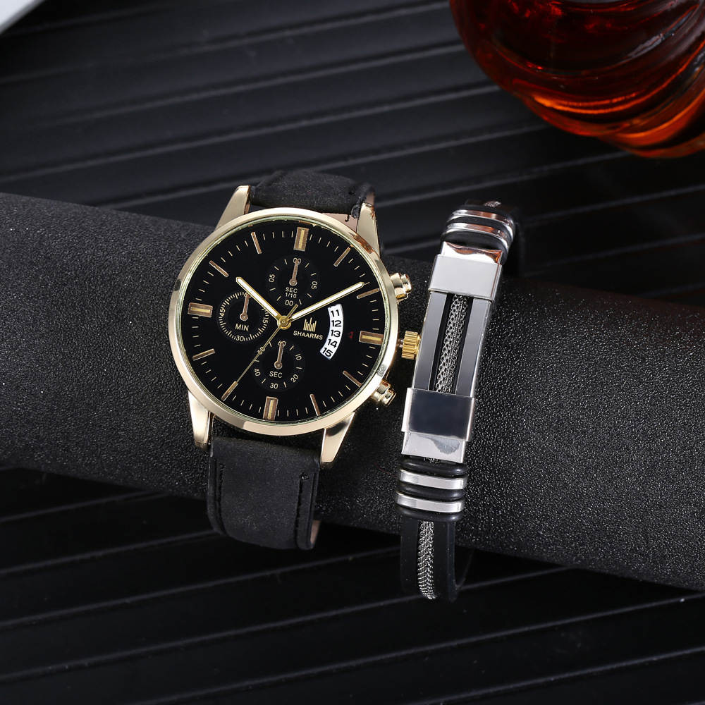 men luxury watch gifts set for pen wallet quartz wristwatch