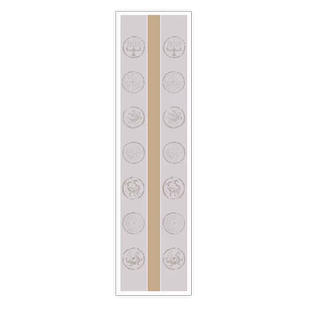 宛陵四尺对开五言七言10格14格瓦当空白对联纸蜡染宣纸毛笔书法作品纸仿古半生熟国展专用纸小学生练字练习纸