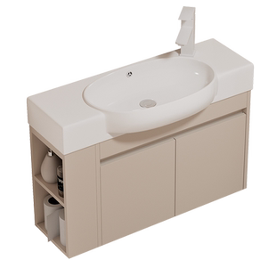 小户型挂墙式洗手盆柜卫生间阳台墙角窄长陶瓷洗脸盆浴室洗漱挂盆