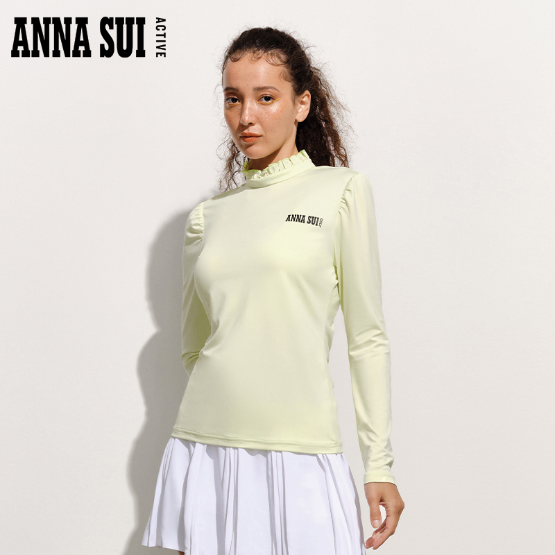 ANNA SUI安娜苏运动 俱乐部系列 高尔夫凉感速干T恤木耳边打底衫