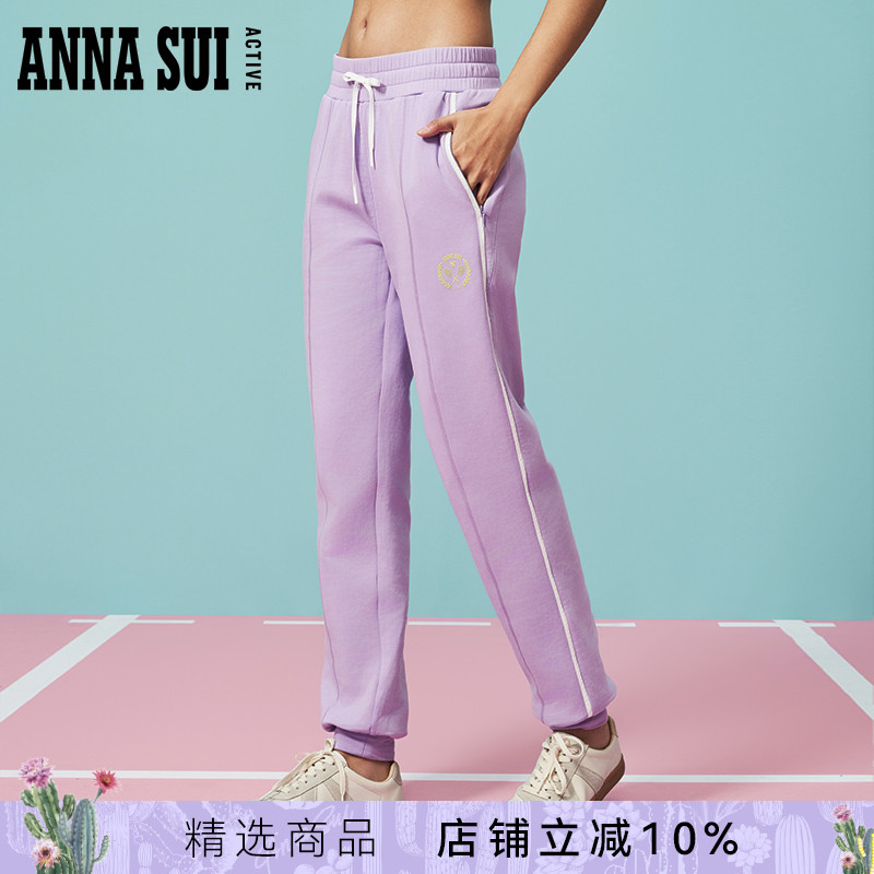 ANNASUI修身锥形运动长裤