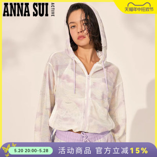 系列迷彩透气网眼短款 DYE TIE ANNA 休闲外套女长袖 SUI 连帽上衣