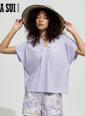 ANNA SUI安娜苏运动 多元系列 防晒经典蝴蝶凉感运动短袖透气T恤