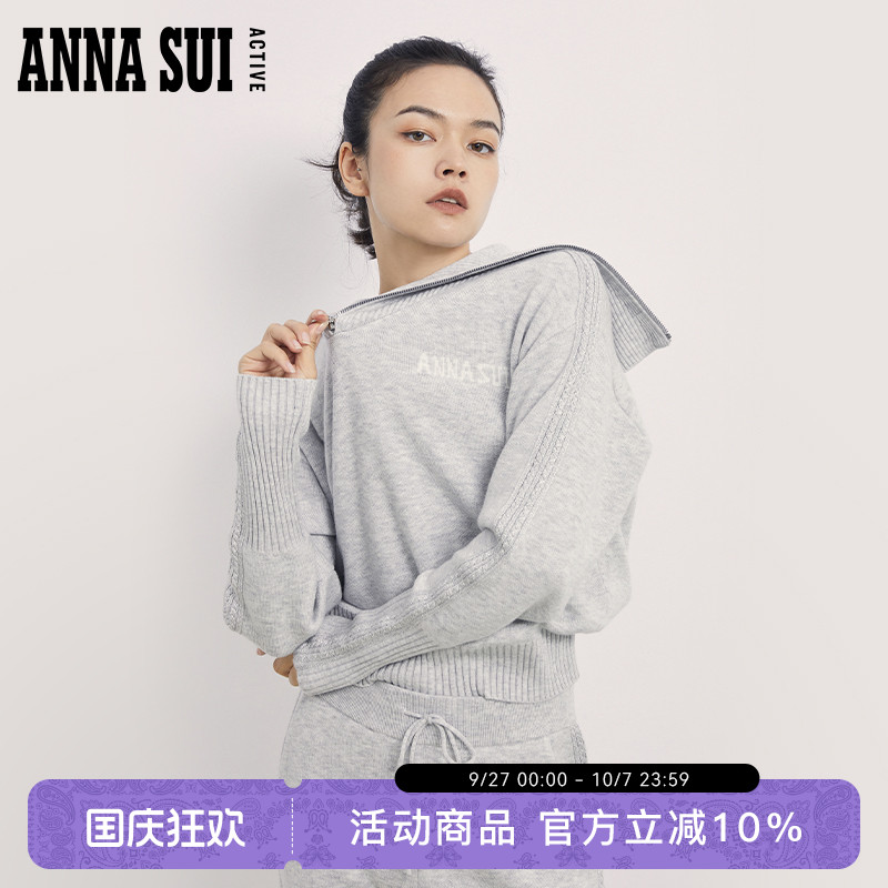 ANNASUI休闲针织衫海军领上衣